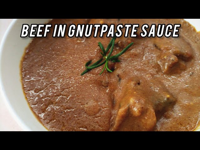 Beef in Gnutpaste sauce, background