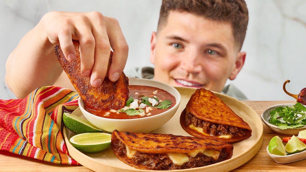 Juiciest Homemade Quesa Birria Tacos background
