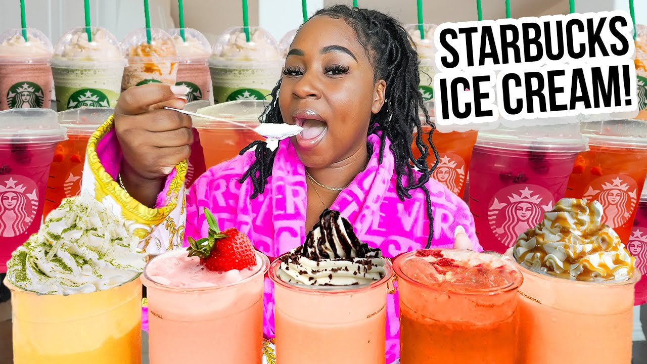 Turning STARBUCKS Drinks Into ICE CREAM