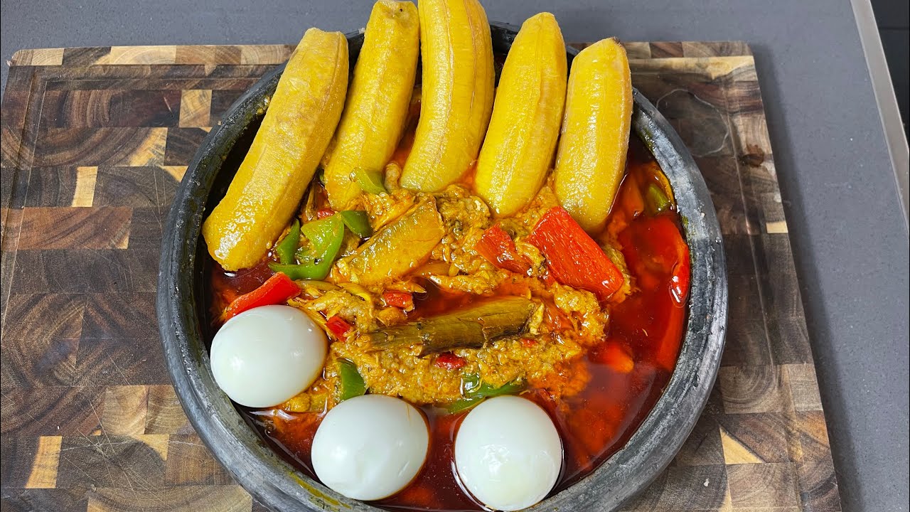 Let’s Make Ampesie & Abom | Delicious Ghanaian Plantain & Eggplant Abom | Lovystouch