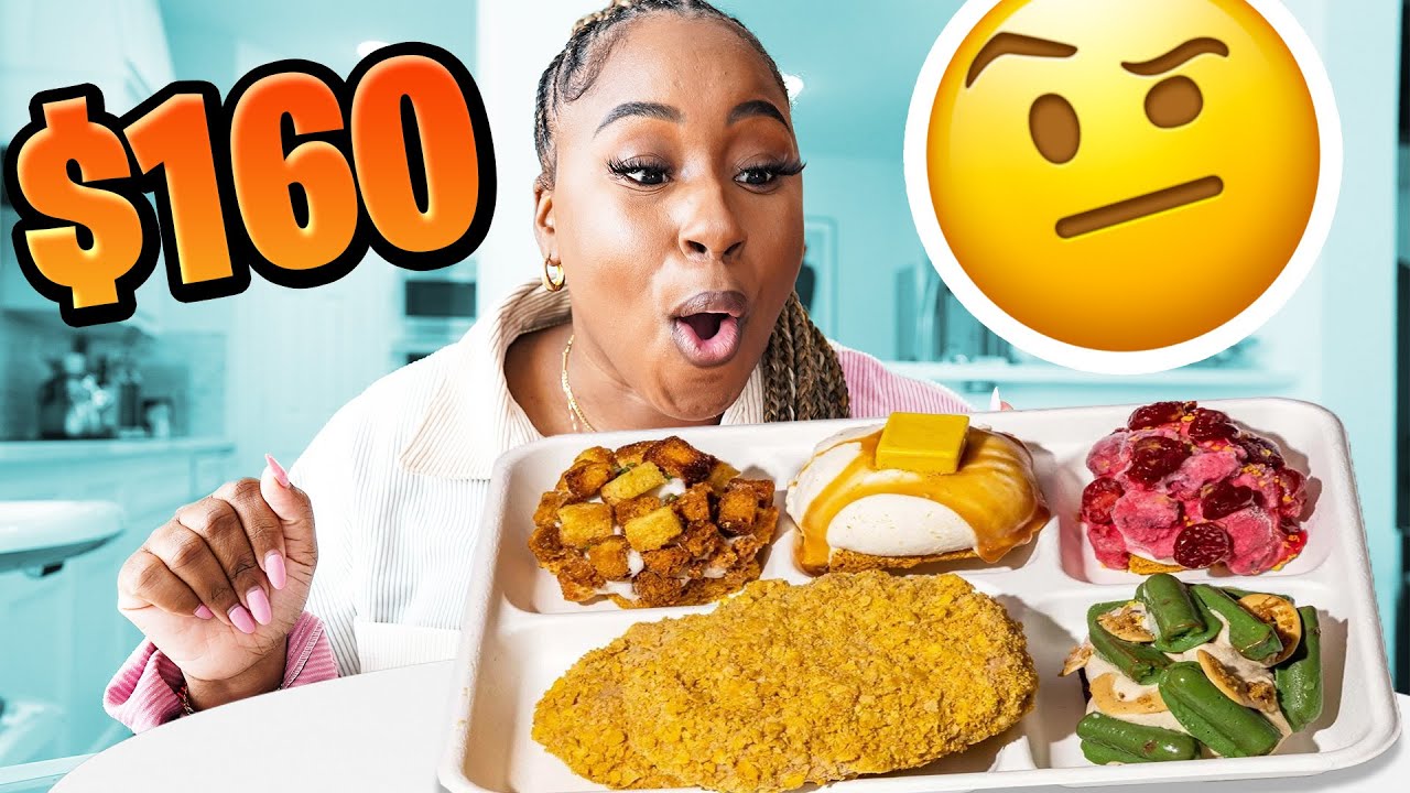 Trying THANKSGIVING food dinner ICE CREAM?!