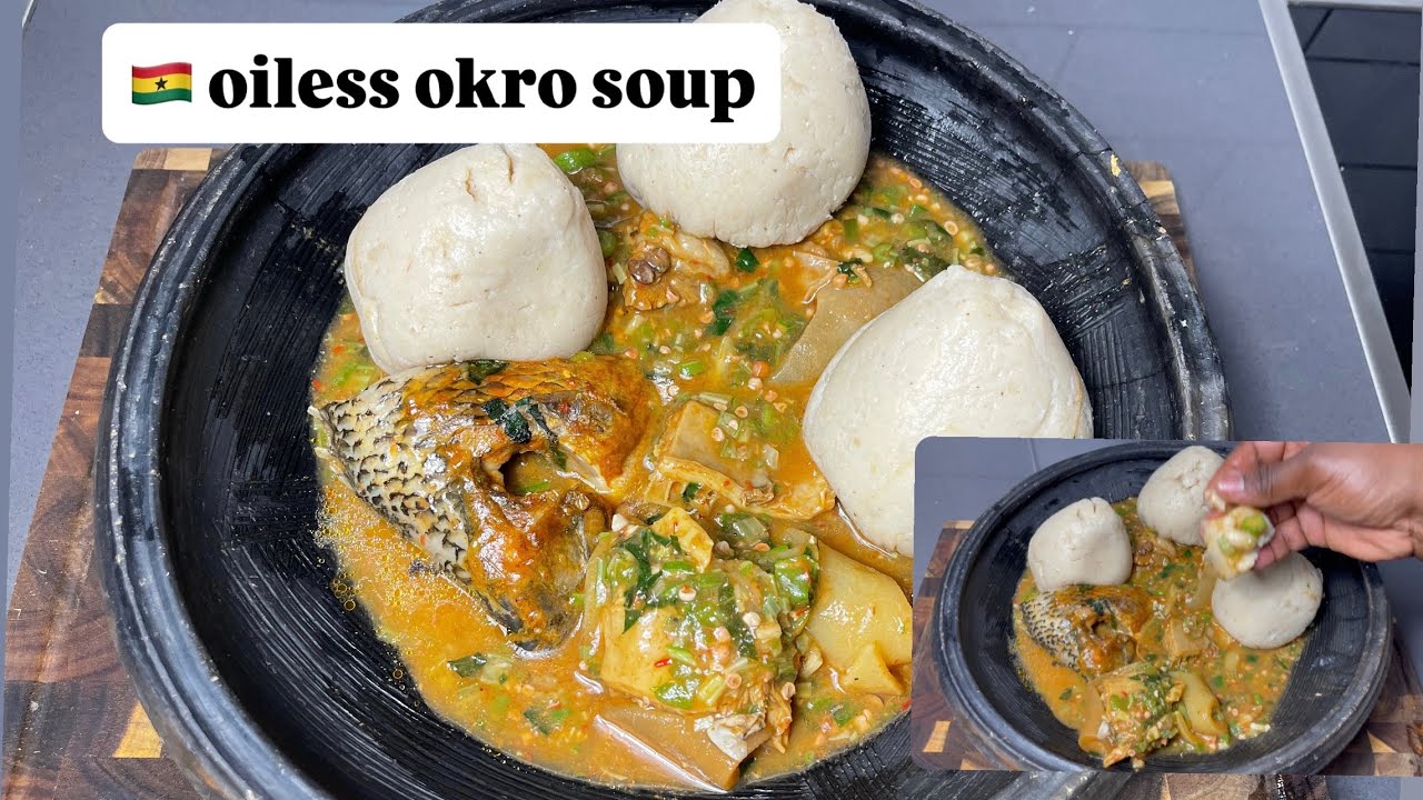 How To Make 🇬🇭 Okro Soup | Oiless Okro Soup | Fetri Desti | Lovystouch