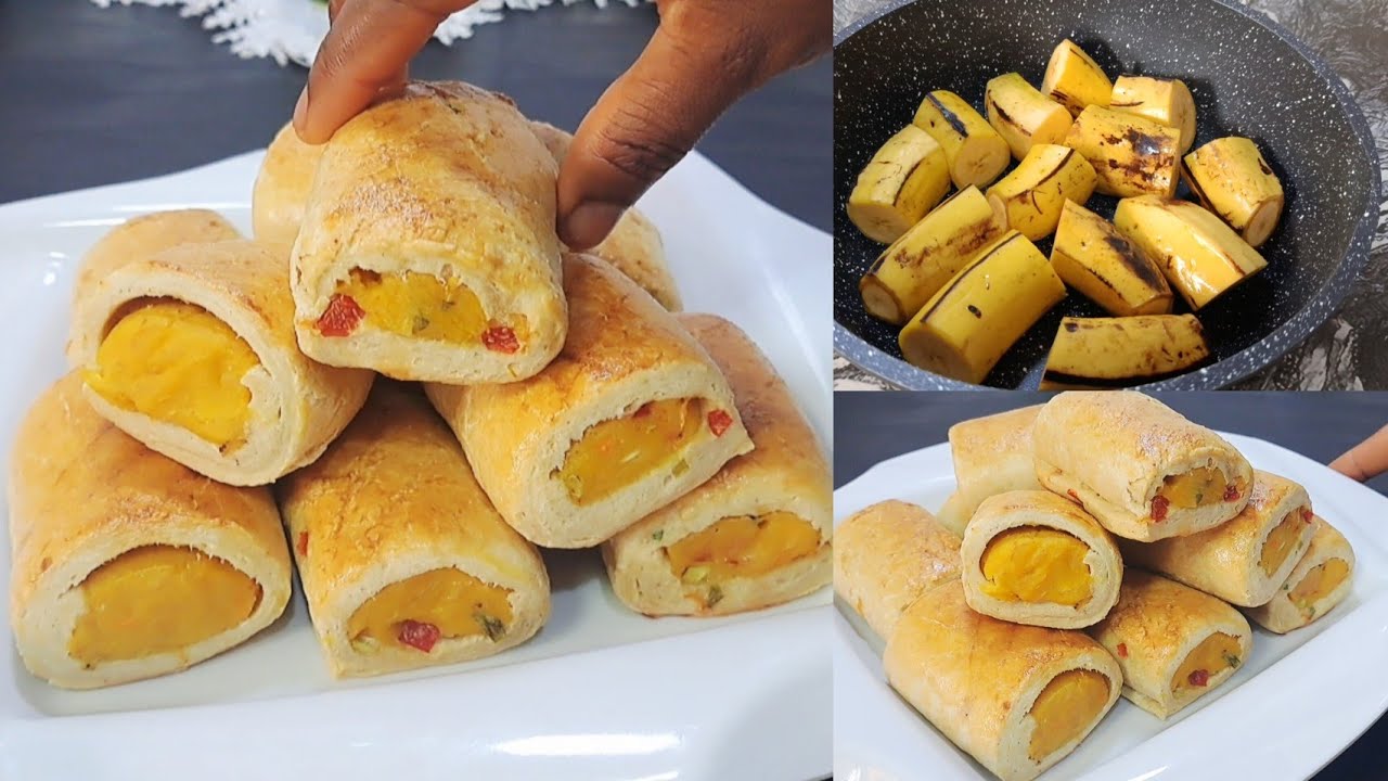 IRRESISTIBLE 🔥Ripe Plantain Rolls😍Lunch box snack Idea for Kids and Adults
