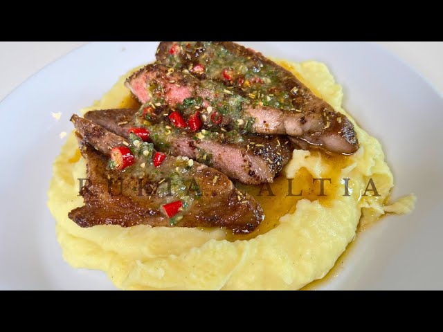 Jaribu Kupika hiki chakula ,utapenda sana//Viazi vya kuruga na steak ya nyama.