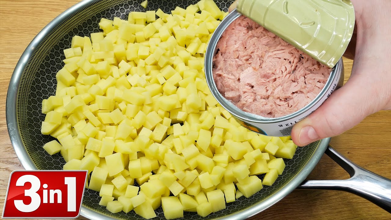 Do you have potatoes and canned tuna at home? It's so delicious that I cook it every day❗ ASMR