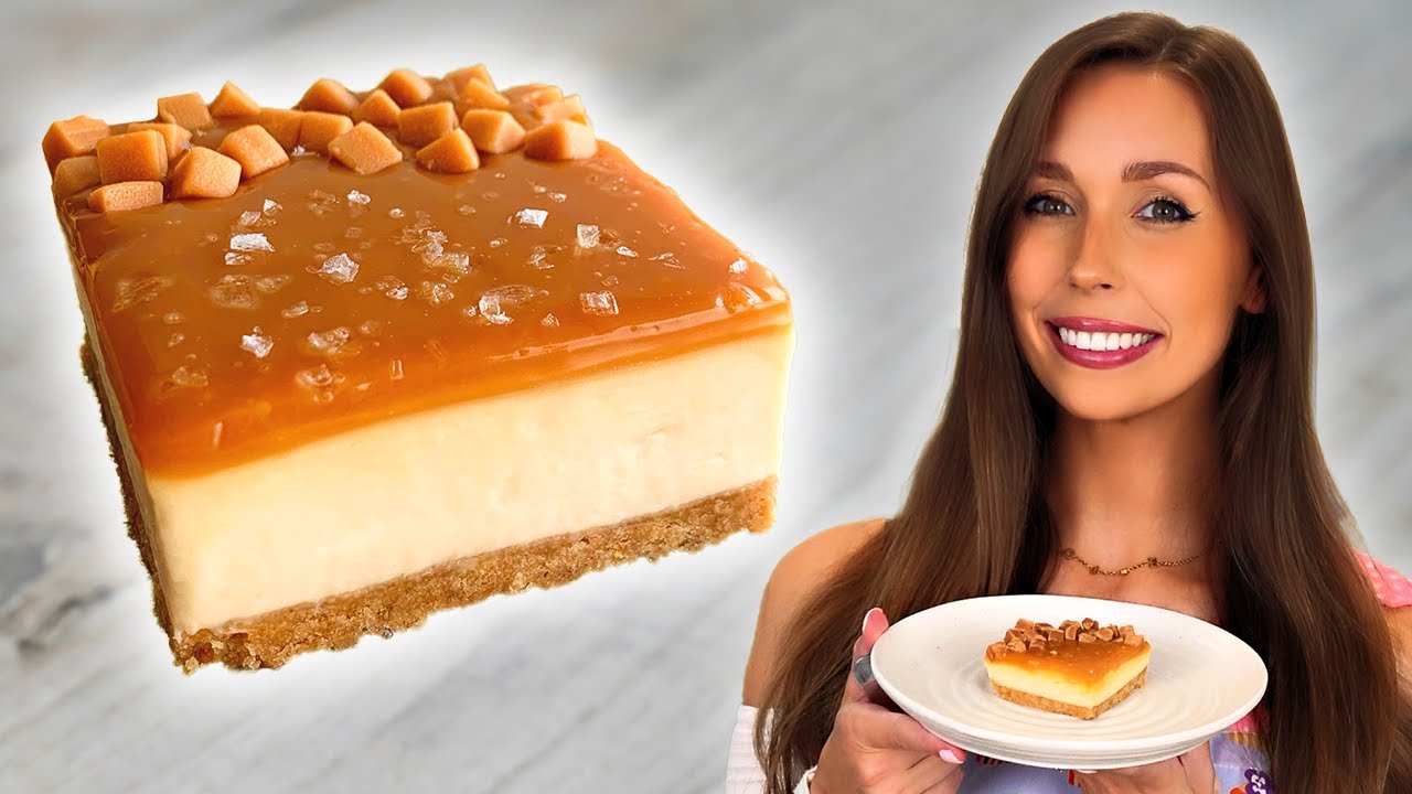 How To Make The Best Salted Caramel Cheesecake Bars (EASY)