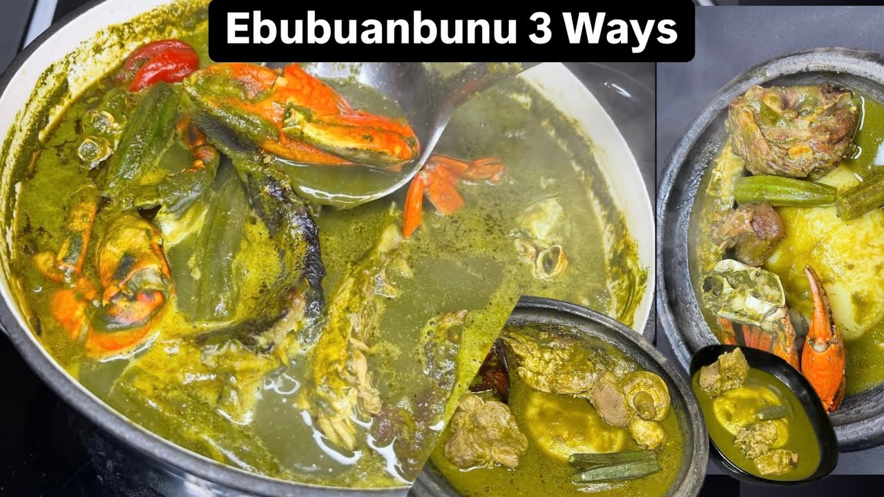 EbubuEbunu Nkwan | 3 Ways Of Making đŹđ Green Soup | Healthy Ghanaian Soup | Recipe | Lovystouch backdrop