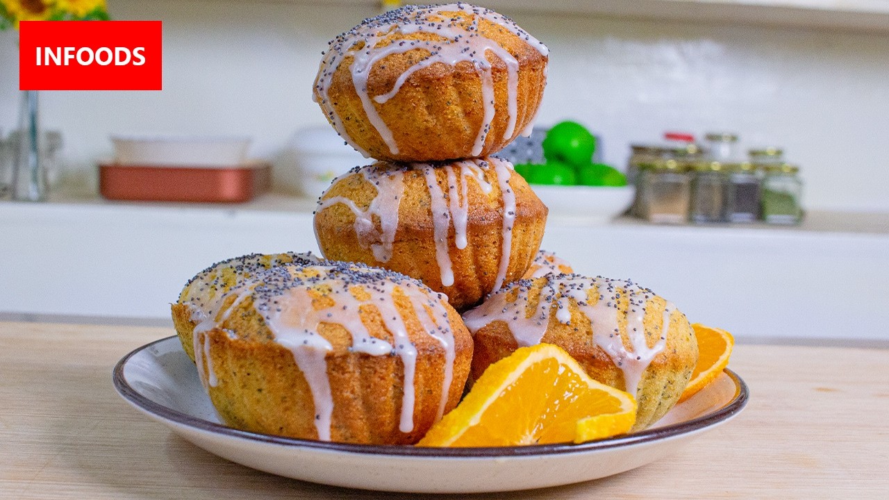 Orange Poppy Seed Muffins | How to Make Muffins using Oranges | Infoods