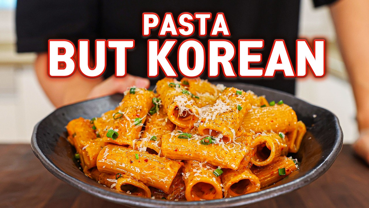 Love Kimchi? This CREAMY KIMCHI PASTA Will Change Your LIFE l But Korean background