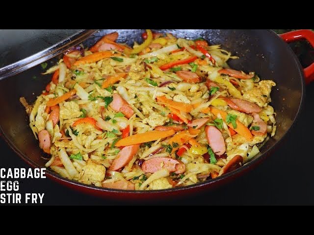 Cabbage & Egg Stir Fry | How To Make Cabbage Eggs Stir-Fry For White Rice & Healthy Weightloss!