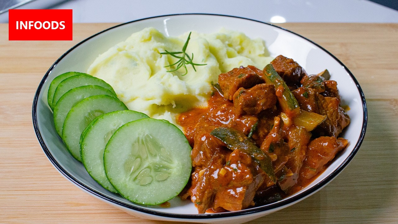 Mashed Potatoes and Beef Stew Recipe | How to Make Mashed Potatoes and Beef Stew | Infoods