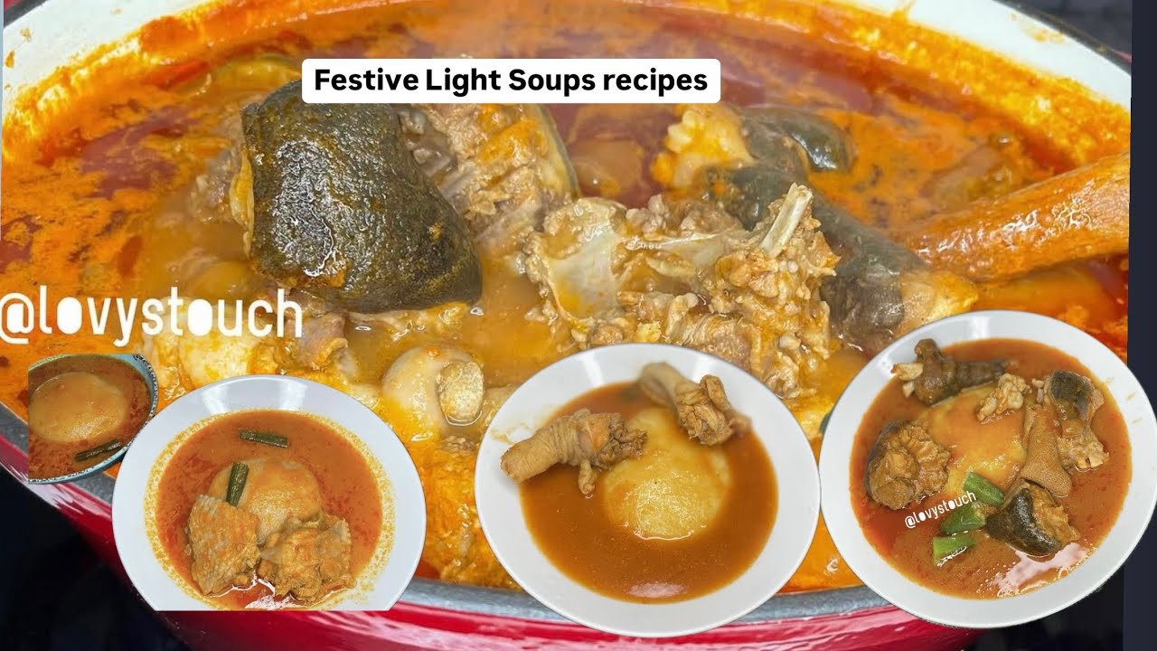 Ghanaian Soups Recipe | GoatMeat Light Soup | Chicken Light Soup | Fish Loght Soup