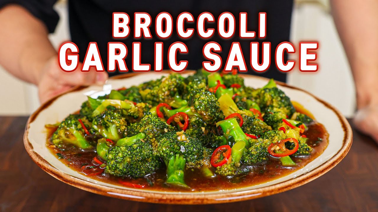Trust Me. This Is The Best Way To Enjoy Broccoli l Brocoli with Garlic Sauce background