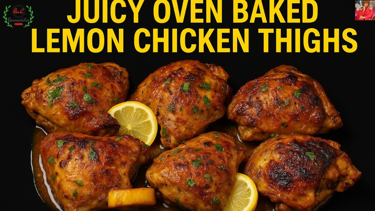 Juicy Oven-Baked Lemon Chicken Thighs | Easy, Flavorful & Tender Recipe