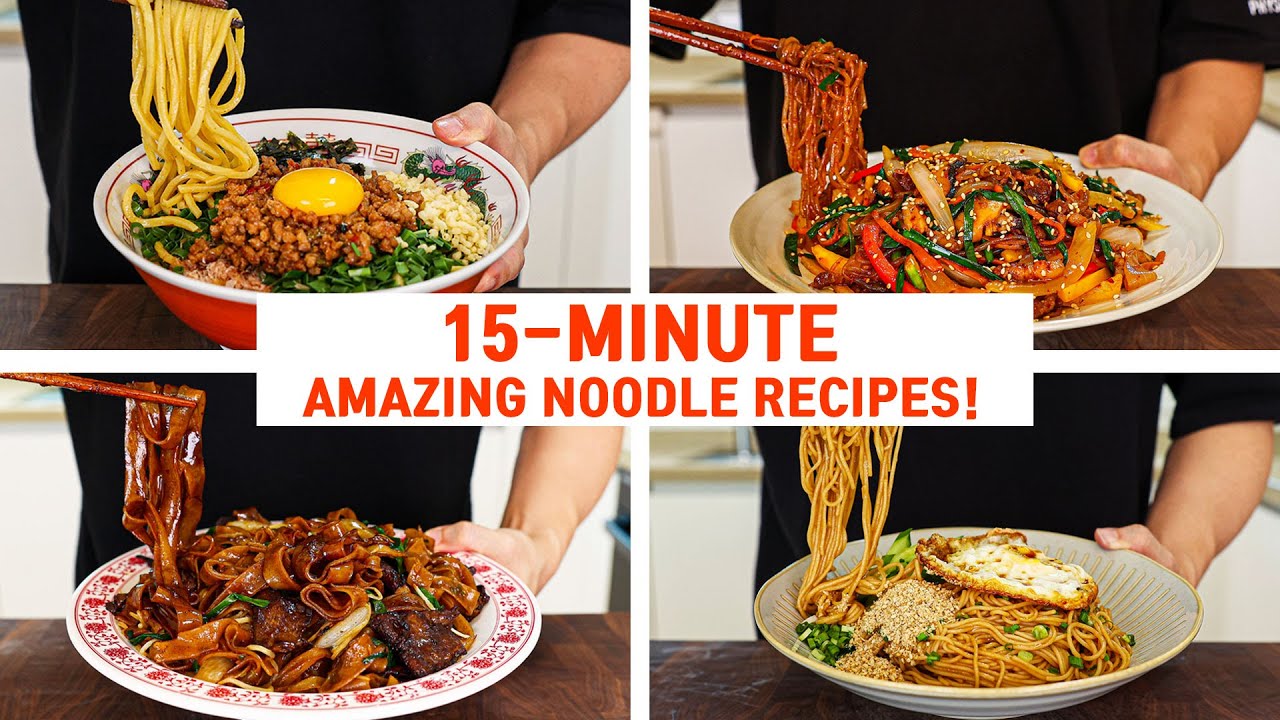 15-Minute AMAZING Noodle Recipes That Will Change Your LIFE! backdrop