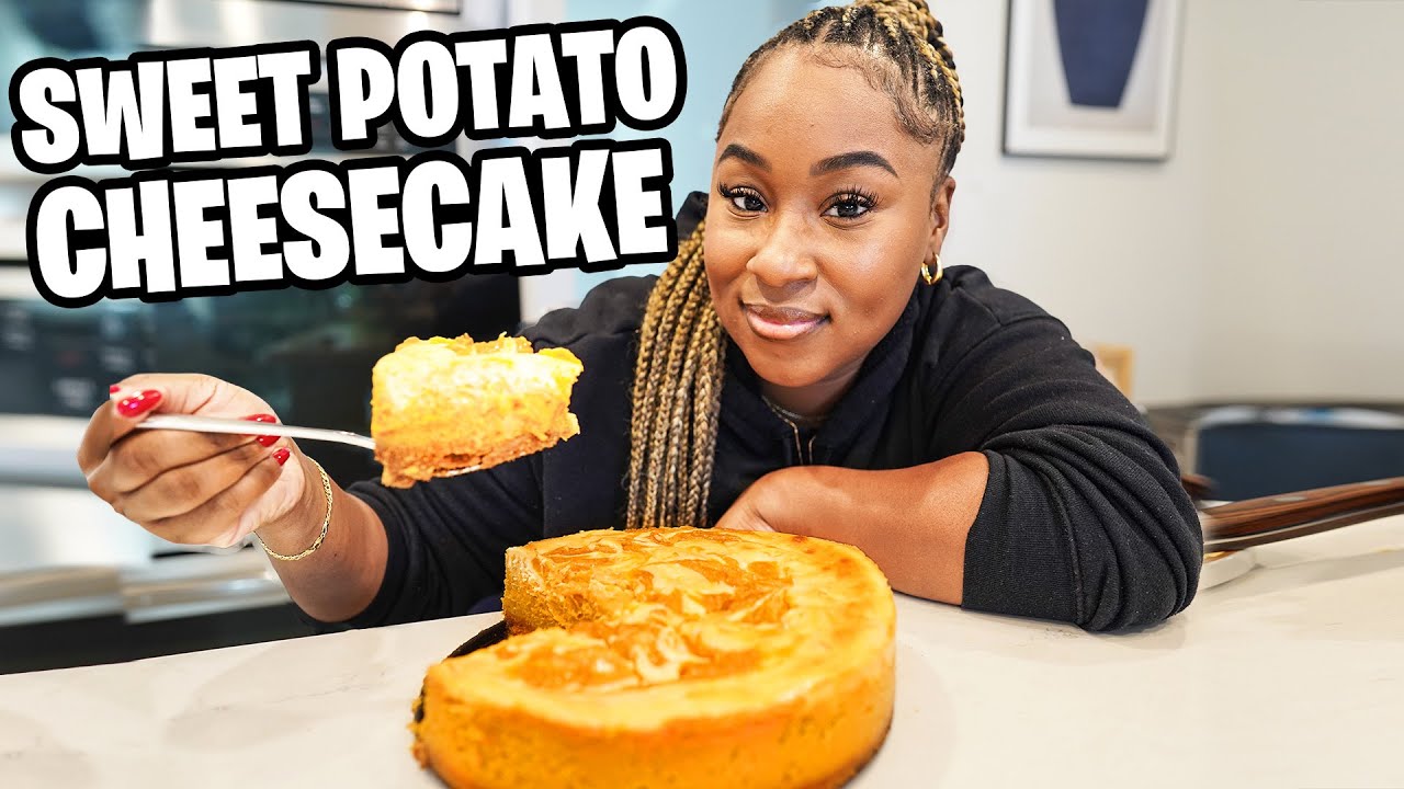 HOW TO MAKE SWEET POTATO CHEESECAKE! background