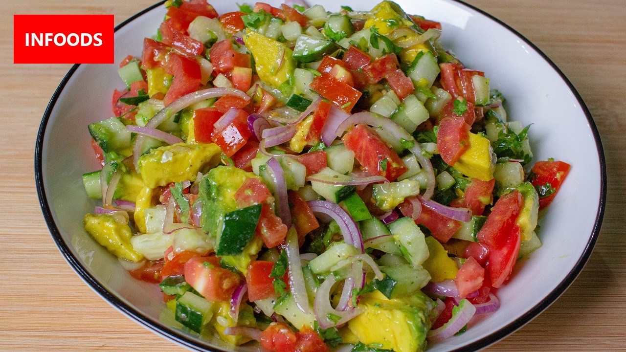 Avocado and Cucumber Salad Recipe | Simple Salad Recipe | Infoods