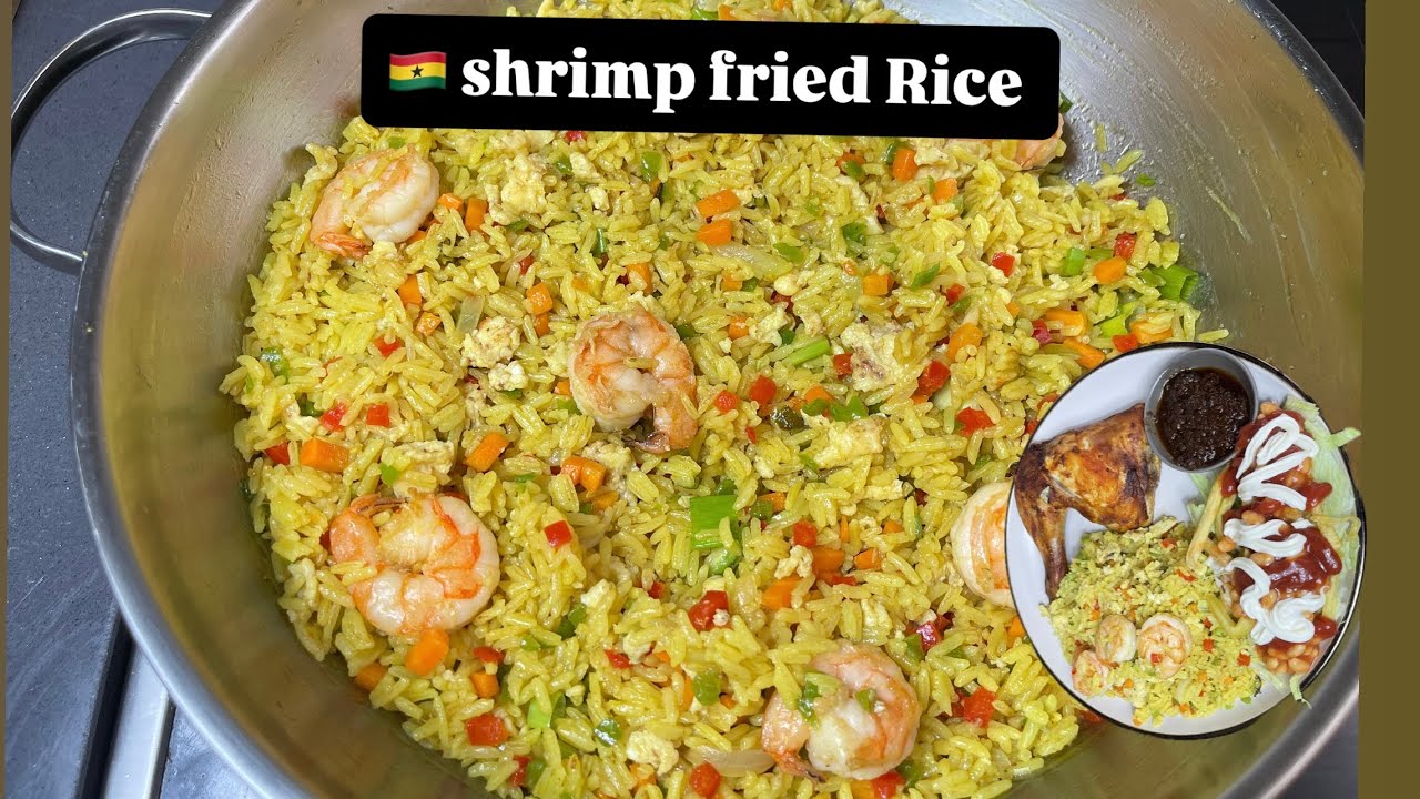 Delicious Ghanaian Shrimp Fried Fried Rice | Ghana Check Check | Recipe | Lovystouch
