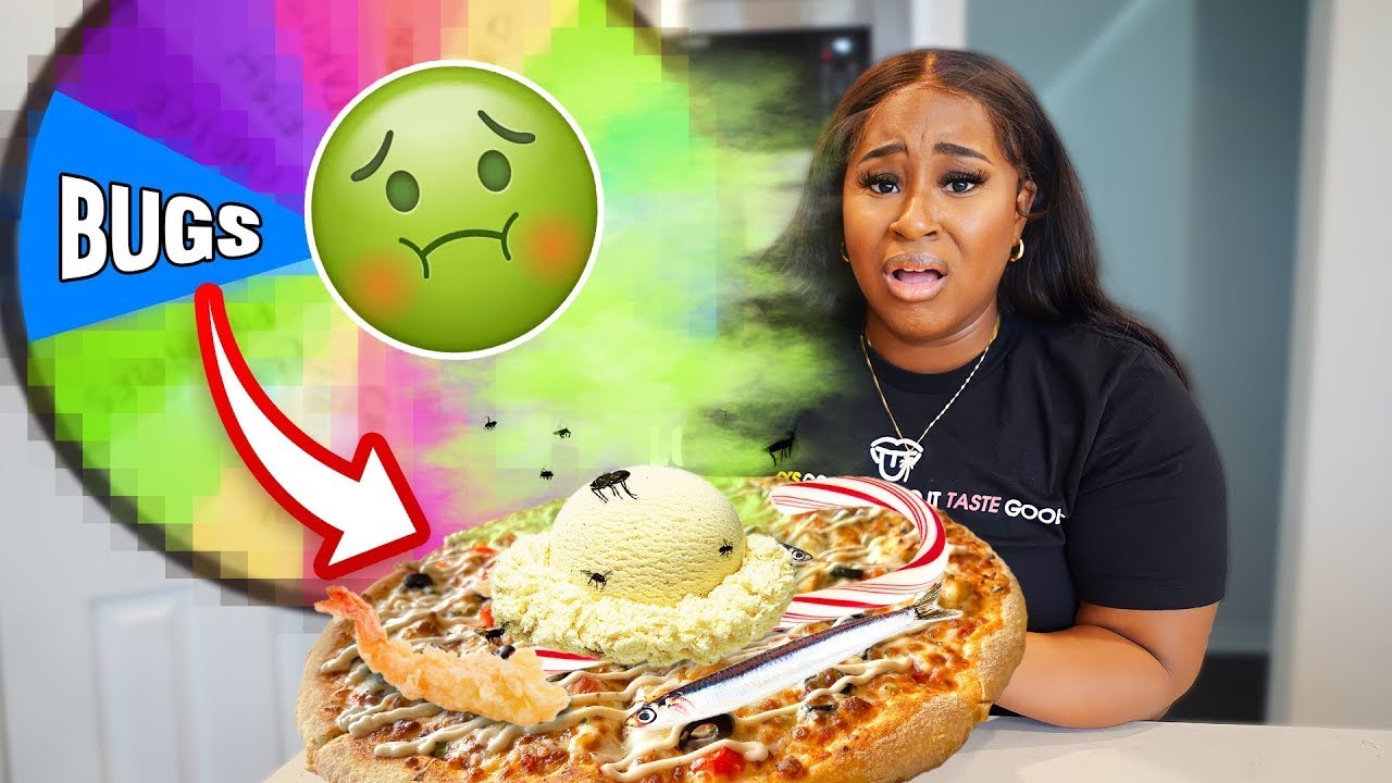 SPIN THE MYSTERY WHEEL OF PIZZA CHALLENGE! background