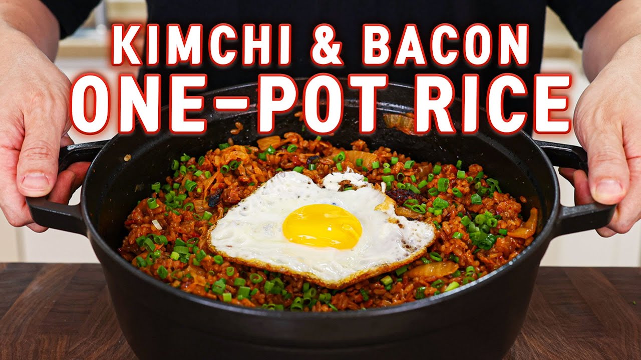 Kimchi & Bacon One-Pot Rice That Can Feed Your Whole Family l One Pot Kimchi Fried Rice