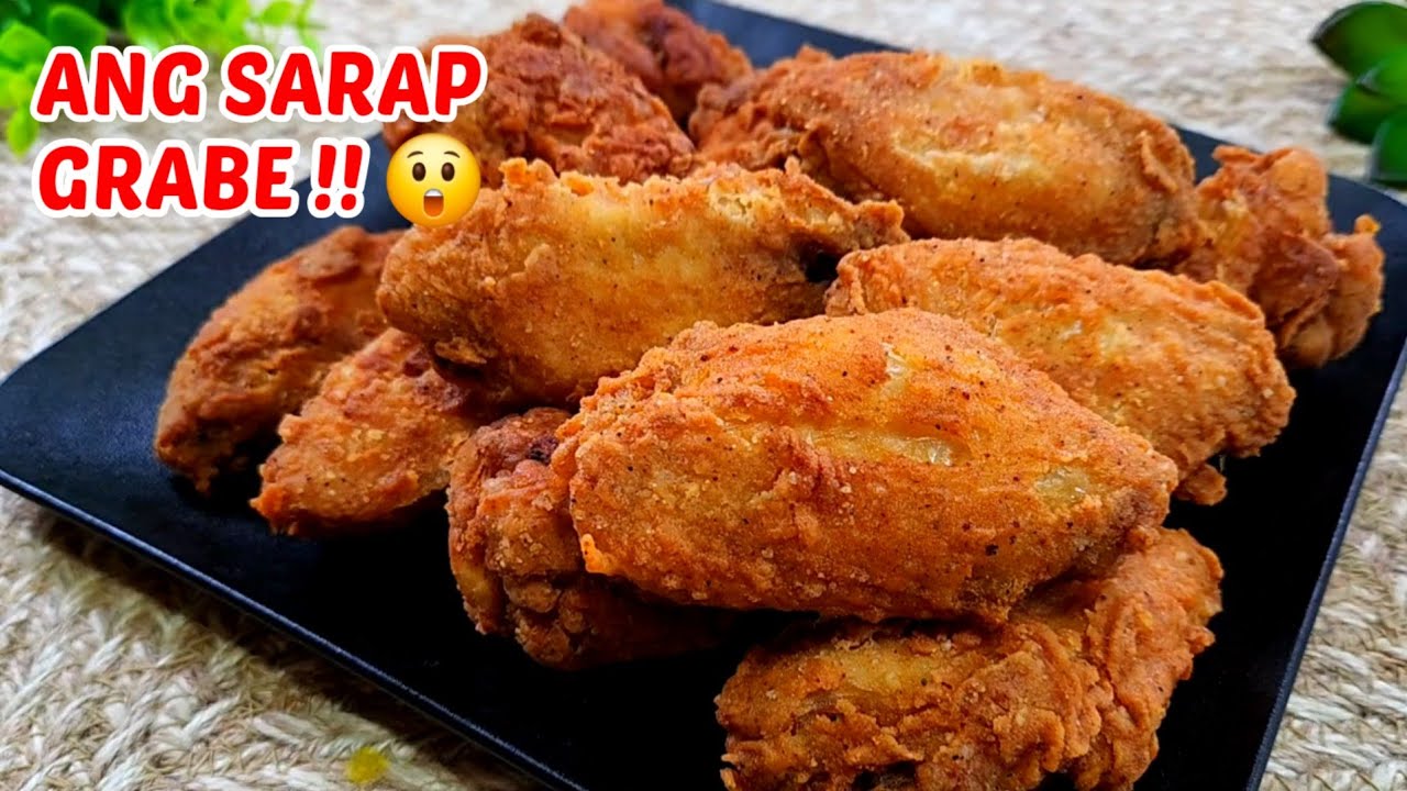 ANG SIKRETO SA MASARAP NA FRIED CHICKEN WINGS! SOBRANG SARAP!!! 😲🔥👍 CRISPY FRIED CHICKEN WINGS background