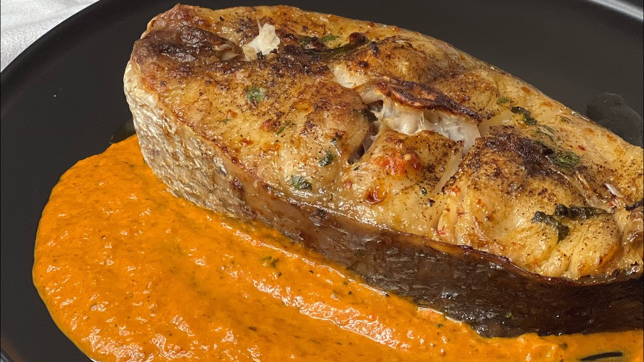 A must try airfryer FISH recipe with vegetable sauce | the cooking nurse background