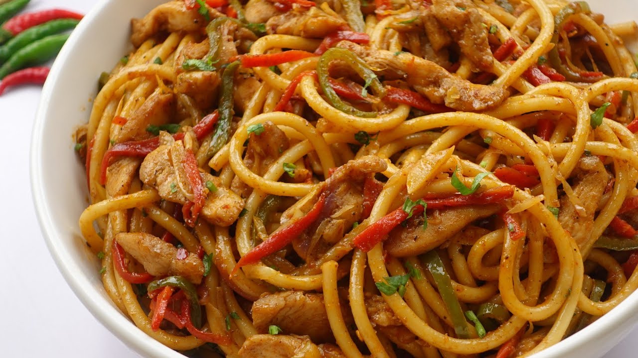 Chicken Manchurian Noodles By Recipes Of The World background