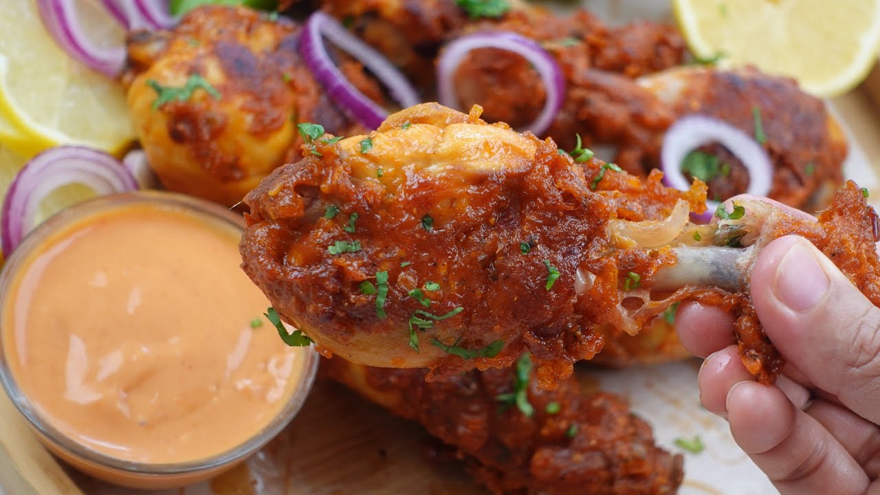 Spicy Fried Chicken Recipe By Recipes Of The World background