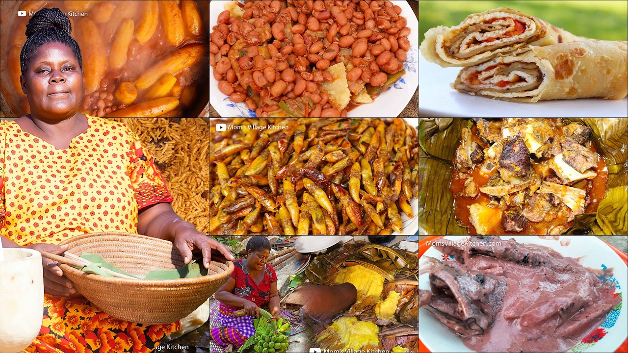 10 Most Popular Uganda Food - How To Cook - Ugandan African Food - Mom's Village Kitchen background