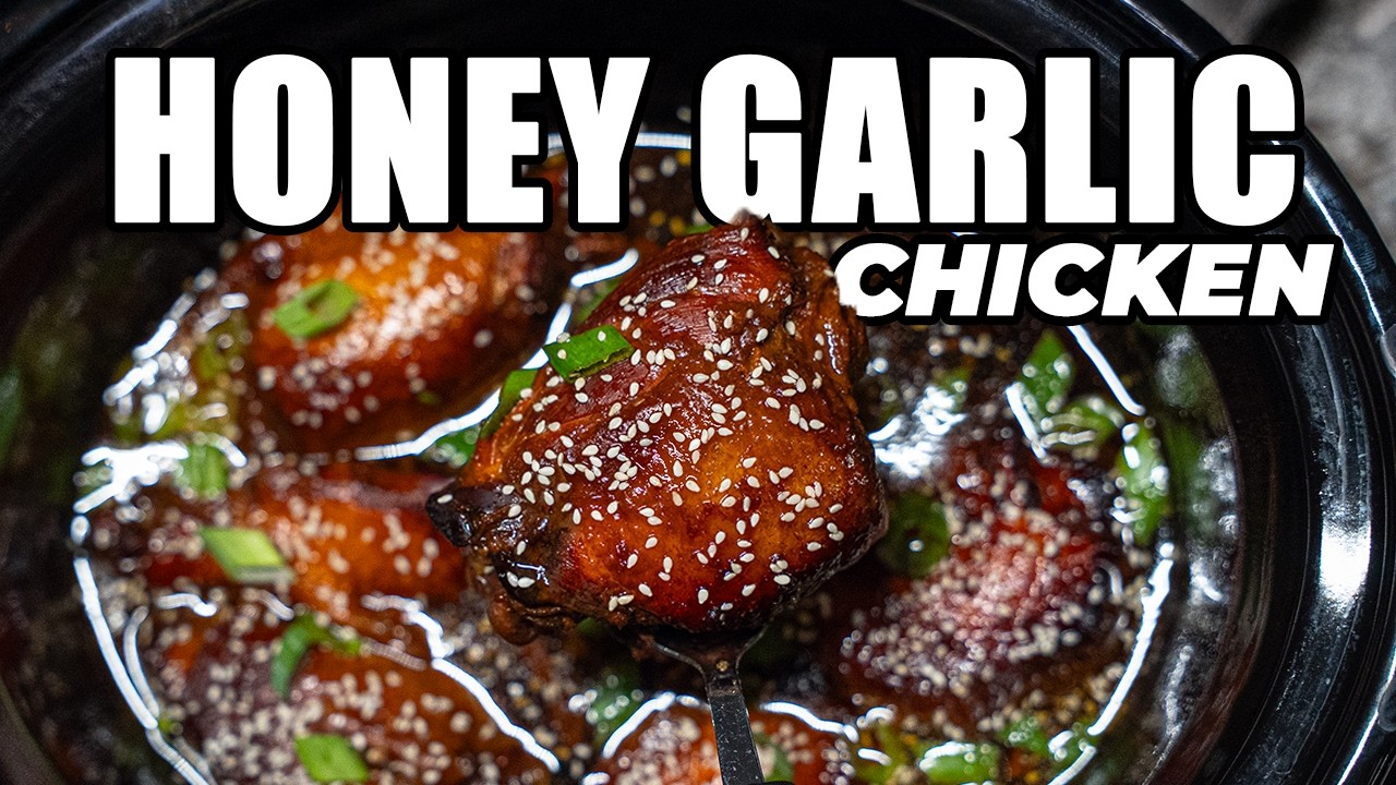 The BEST Crockpot Honey Garlic Chicken (Fall-Off-The-Bone Tender!) background
