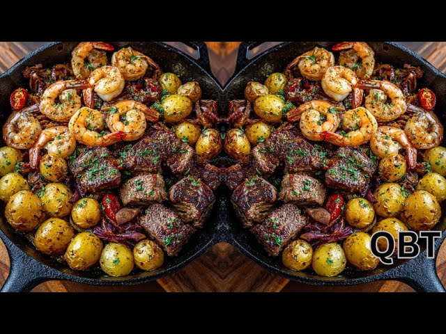 “Cowboy Butter Steak, Shrimp & Potatoes | The ULTIMATE Surf & Turf Dinner”