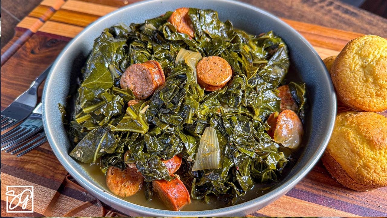 The BEST Heart-Healthy Collard Greens You’ll Ever Make! background