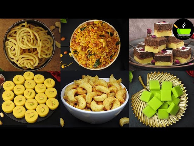 6 Diwali Sweets & Dessert Recipes 2025 | Diwali Recipes | Diwali Sweets Recipe |Diwali Snacks Recipe