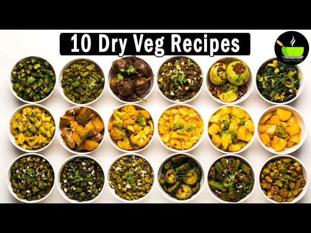 10 Veg Recipes | Quick & Easy Sabzi Recipes | Veg Poriayl Recipes | 10 Minute Vegetarian Recipes