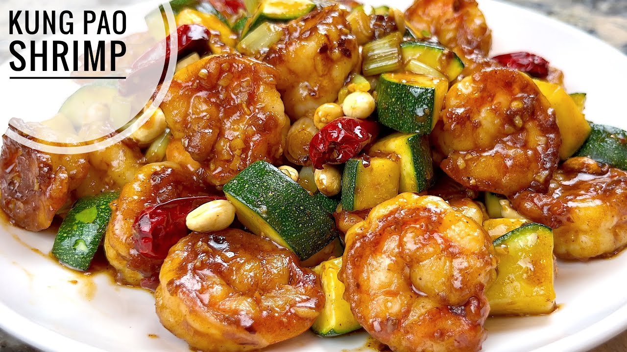 Kung Pao Shrimp Recipe | Flavorful, Tender And Juicy Shrimp Stir Fry With Vegetable background