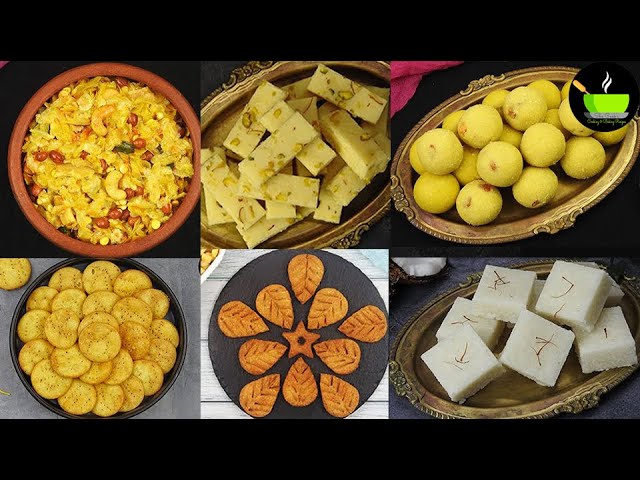 6 Diwali Special Recipes | Diwali Sweets & Snacks Recipe | Diwali Sweets Recipe |Diwali Snacks Ideas