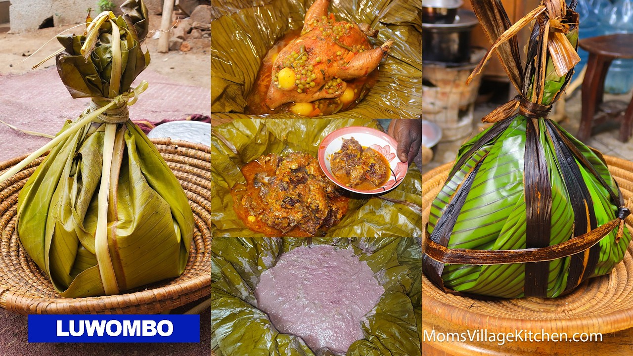 Easy Ugandan Luwombo: Meat, Chicken, Groundnuts, and Fish Recipe | Mom's Village Kitchen backdrop