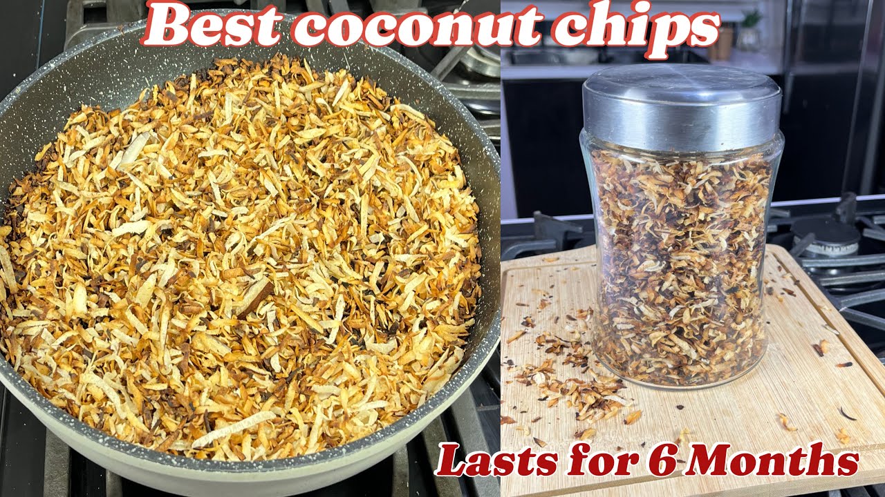 Easy way Of Making Coconut Chips at Home - This will Last Long
