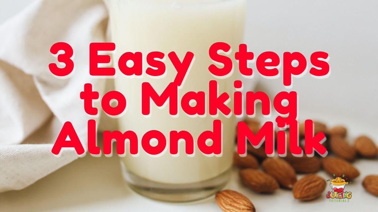 3 Easy Steps to Making Almond Milk at home with a Juicer and the Benefits background