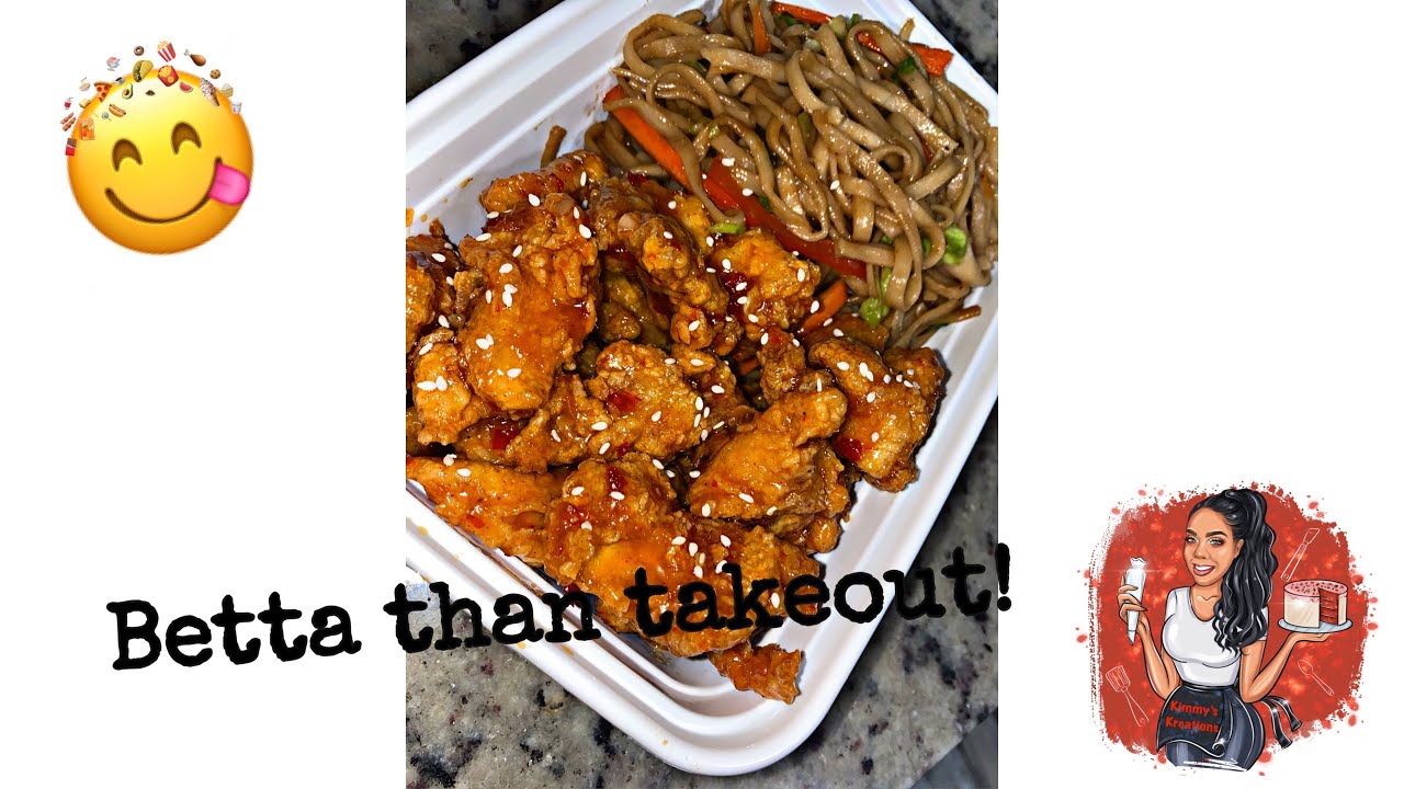 Momma's Betta Than Takeout: Sweet & Spicy Chicken W/Lo Mein