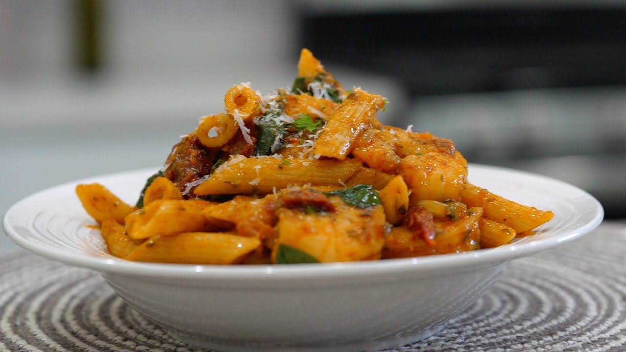 30 minute Spicy Shrimp Pasta Recipe