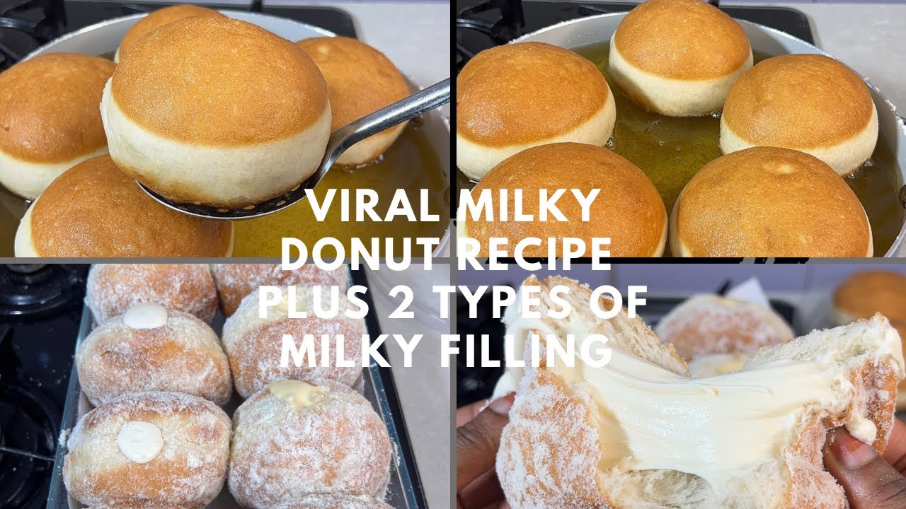 VIRAL MILKY DOUGHNUT | super easy |2 milk filling recipes background