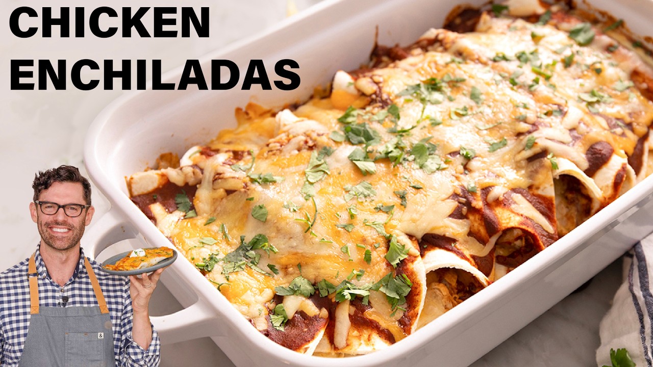 Easy Chicken Enchiladas Recipe backdrop