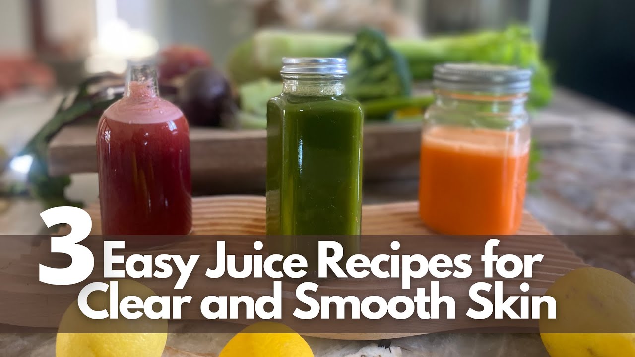 3 Juice Recipes for Clear and Smooth Ski background