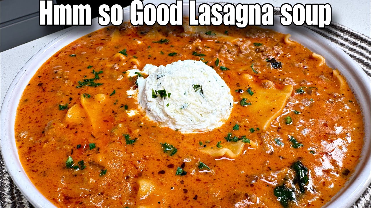 You've Been Making Lasagna Wrong! Try this Lasagna Soup EASY and Delicious background