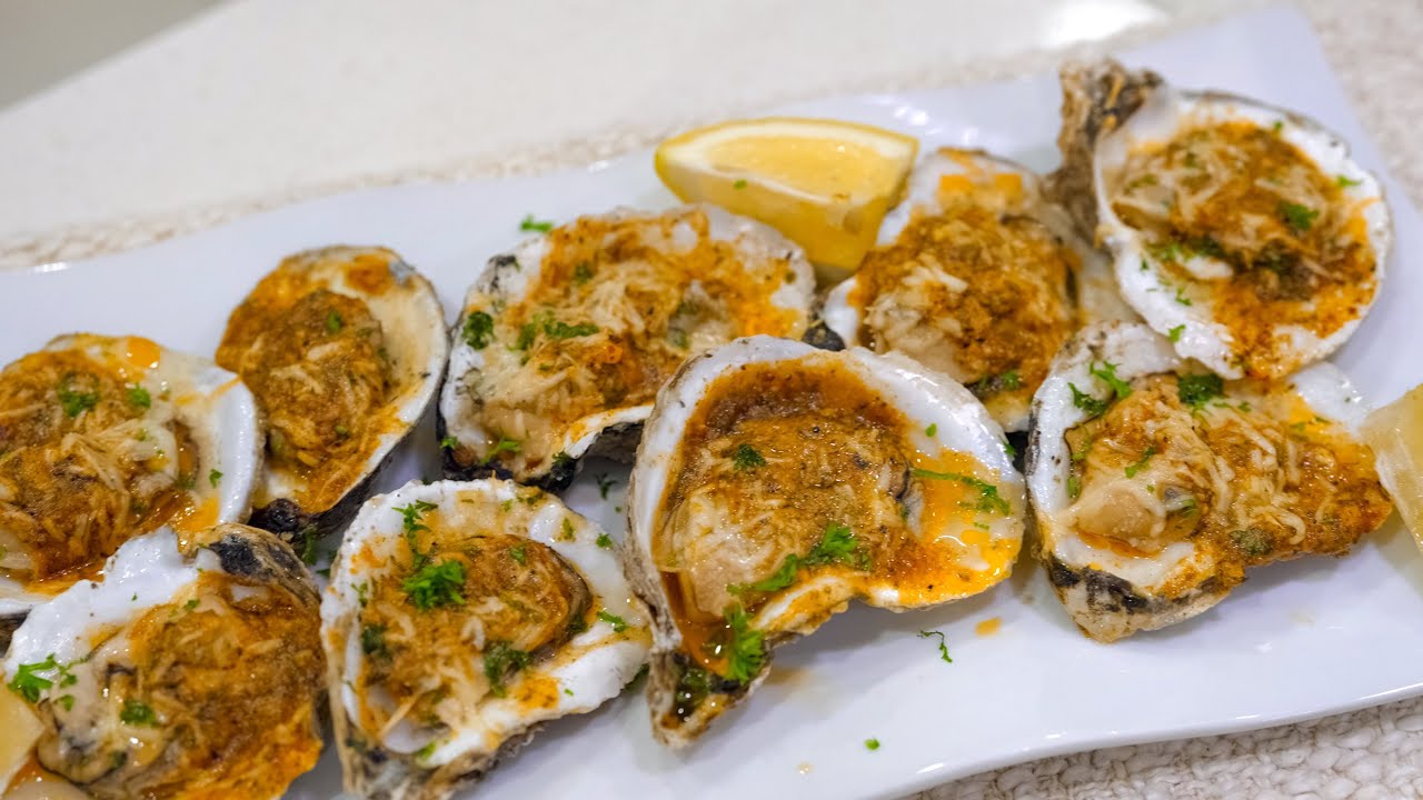 Cajun butter Baked Oysters | Easy Seafood Appetizer