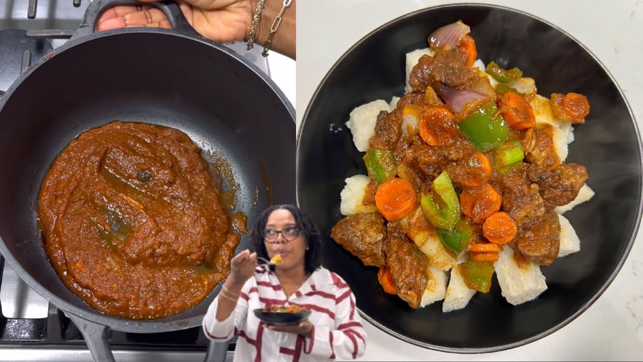 Watch Me Turn My Left Over Stew Into A Delicious Meal,Dinner In Under 30Minutes #ghana #sweetadjeley background