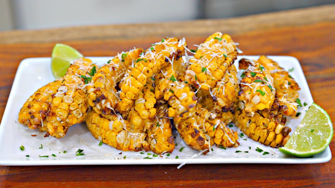 Seasoned Juicy Cajun Parmesan Corn Ribs | Quick Appetizer backdrop