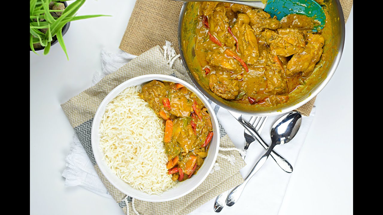 COCONUT CHICKEN CURRY RECIPE background