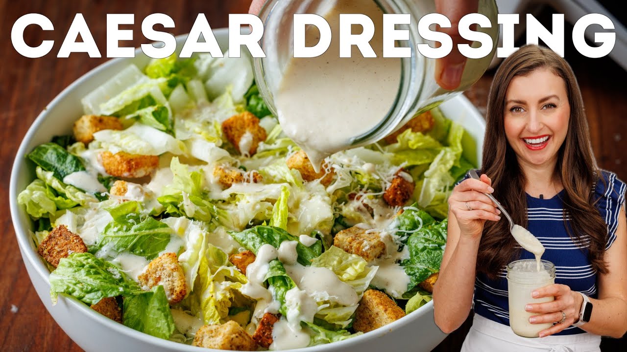 Easy Homemade Caesar Dressing: No Raw Eggs, Anchovies Optional! background